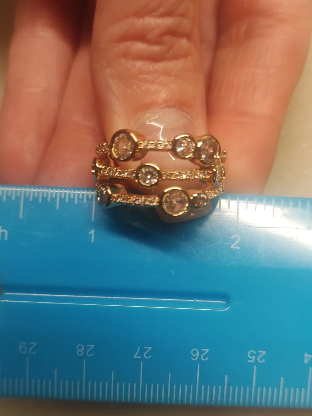 BOGO! NEW! Multi CZ Gold Ring Size 8